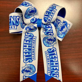 Blue Tails Down Style Bow (1) item