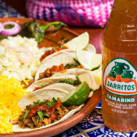 3 taco plate w/ beans, rice & drink item