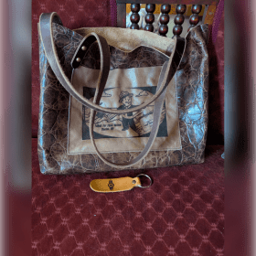 Leather Fallout flood relief bag by Veteran Leather item