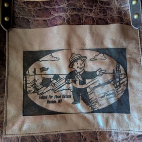 Leather Fallout flood relief bag by Veteran Leather item