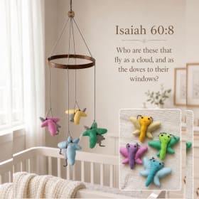 Handmade Scripture Butterfly Mobile – Isaiah 60:8 item