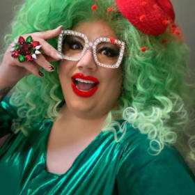Miss Terra Cotta's Emerald Elegance Dress item