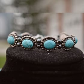 Turquoise Beaded Jewelry Set item