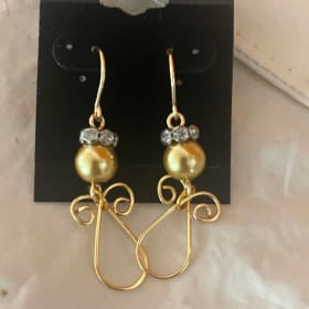 Gold Coloured Angel Earrings item