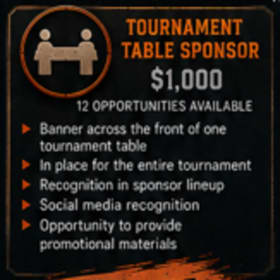 Tournament Table Sponsor item