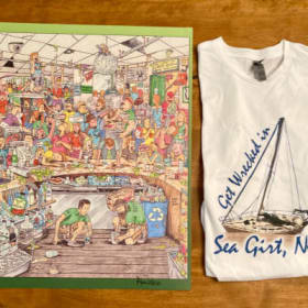 Parker House Scene Art Get Wrecked in Sea Girt Tshirt item