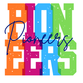 Adult Pioneers Rainbow Lettering Tee item