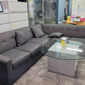 Carbon Grey Modular Sectional Couch 90"x115" item