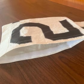 Velcro Sail pouch with handle.  with a  2 on it item