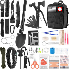 LUXMOM Emergency Survival Kit and First Aid Kit, 142Pcs item