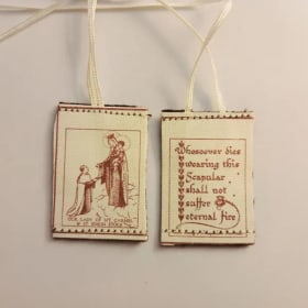 Vintage Brown Scapular item