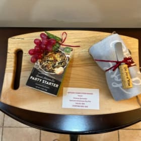 Artisan charcuterie board with Towel item