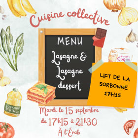 LIFT SORB : Cuisine Collective - 15 sept @17h15-21h30 item