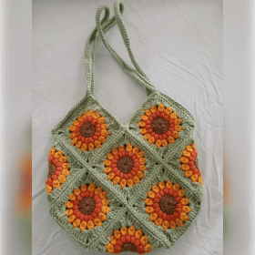 Crochet Sunflower Bag item