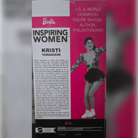 Signed Kristi Yamaguchi Barbie and 2 Children's Books item