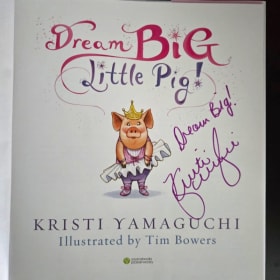 Signed Kristi Yamaguchi Barbie and 2 Children's Books item