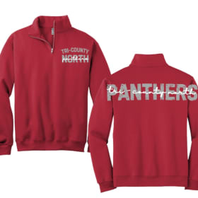 Red PANTHERS- 1/4 zip BIG BACK item