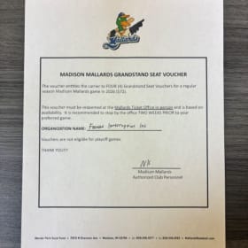 Madison Mallards Baseball Experience - 4 Tickets - $72 value item