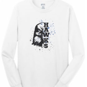 Design A Half Hawk: White Long Sleeve T-shirt item