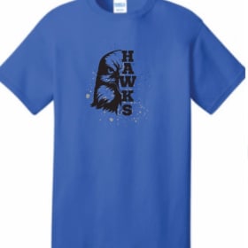 Design A Half Hawk: Blue T-shirt item