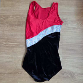 Red, silver, black leotard Size 3a item