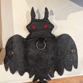 Leather Mothman keychain holder item