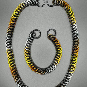 Chainmail Necklace/Bracelet Set item