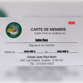 Carte de membre item