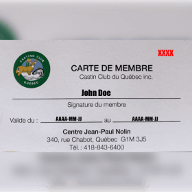 Carte de membre item