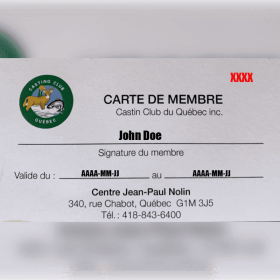 Carte de membre item