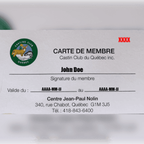 Carte de membre item