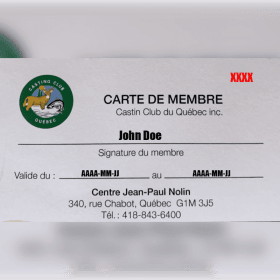 Carte de membre item