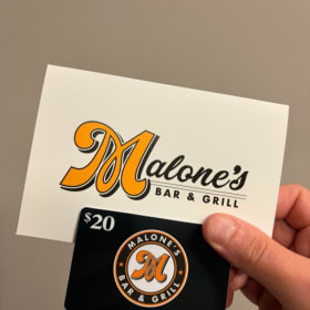 #8 Malone's Bar & Grill $20 Gift Card #2 item