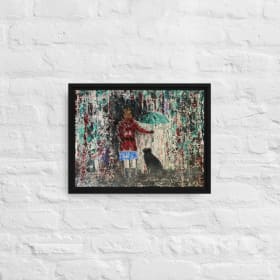 Both Ends of the Brush 002: Kyra & Me (12x16 Framed canvas) item