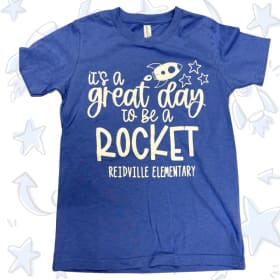 Heather Blue Great Day to Be a Rocket T-Shirt item