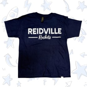 Navy Reidville Rockets Script T-Shirt item