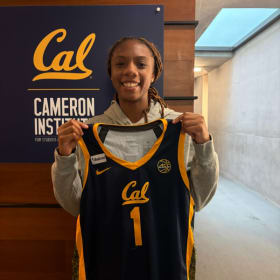 Signed Cal WBB #1 Mjracle Sheppard Navy Jersey item