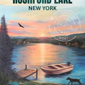 Sunset Print of Rushford Lake item