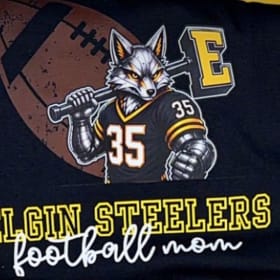 Adult Black T-Shirt "Football Mom" item