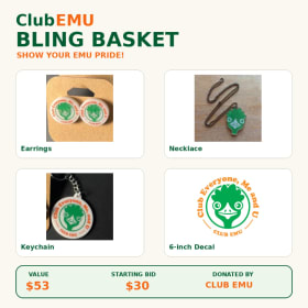 Club EMU Bling Basket — Show Your EMU Pride! item