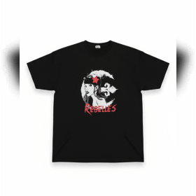 Black short-sleeved t-shirt - les Rebelles item