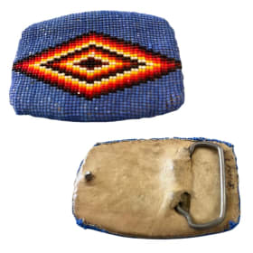 Vintage Beaded Belt Buckle item
