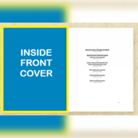 INSIDE FRONT COVER - FULL PAGE item