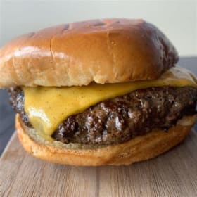 Grass Fed All Beef Burger W/ Marble CHEDDAR Cheese slice item