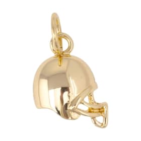 18K Triple Gold Plated Football Helmet Charm item