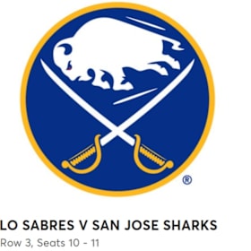 Photo of Buffalo Sabres vs San Jose Sharks Tickets