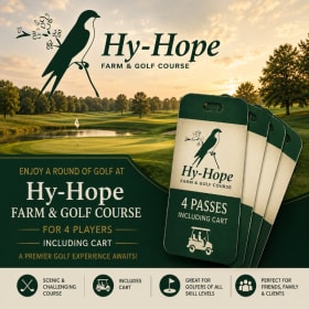 Hy-Hope Farm & Golf Club Foursome - MSRP $250 item