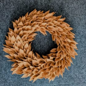 Handmade Felt Leaf Wreath by Curious Zander item