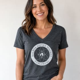 Photo of ALL COLORS-Women's V-neck Short-Slv Balboa Logo Graphic Tee