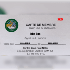 Carte de membre item